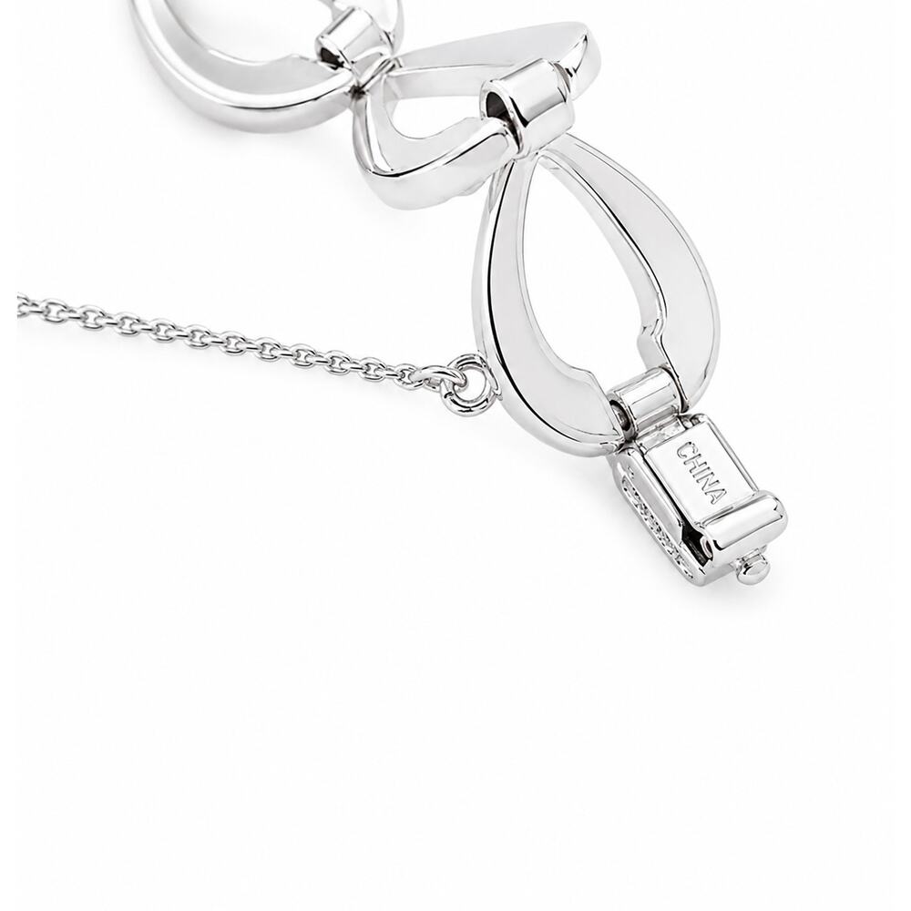 QVC CZ Infinity Bracelet Silver Tone Adjustable Chain Link Bracelet - Picture 6 of 7